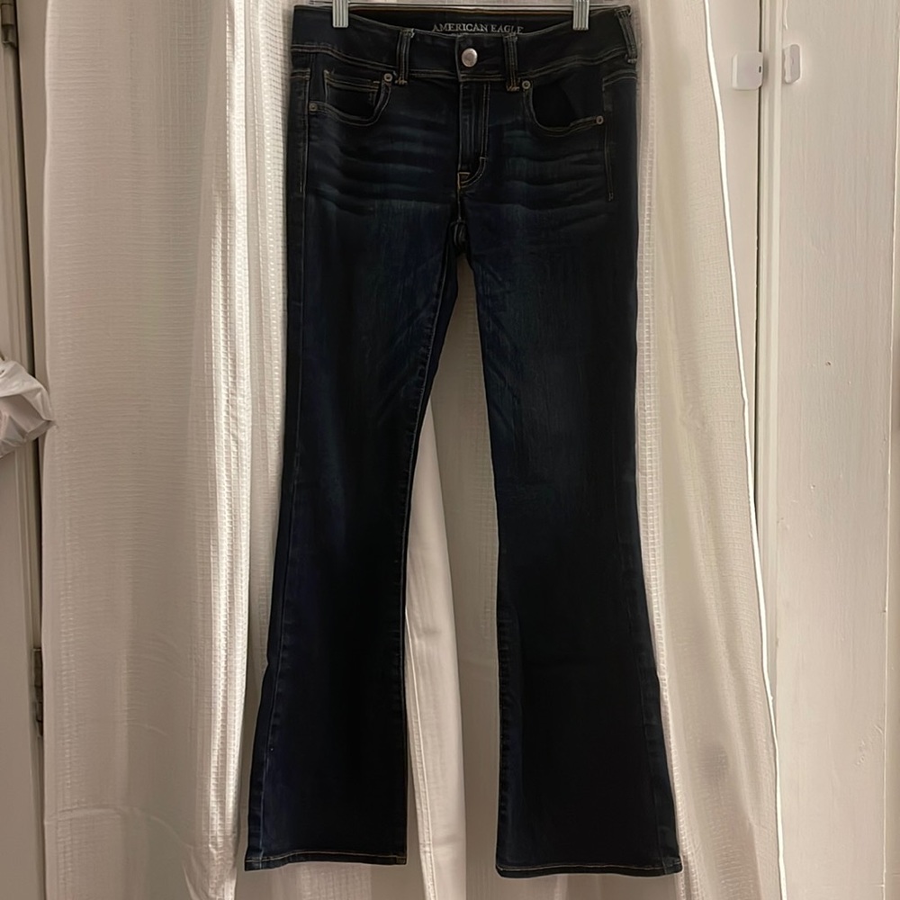 American Eagle Outfitters, 6 short, “Kick Boot” Style, Dark Wash Jeans